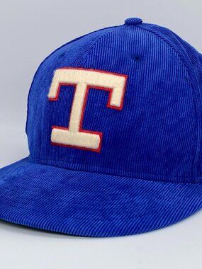 Texas Rangers Corduroy Hat New Era 9Fifty Cooperstown MLB Snapback Blue TX RARE
